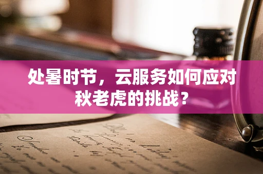 处暑时节，云服务如何应对秋老虎的挑战？