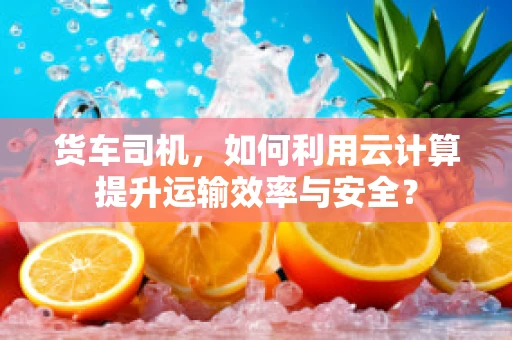 货车司机，如何利用云计算提升运输效率与安全？