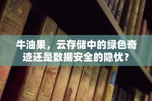 牛油果，云存储中的绿色奇迹还是数据安全的隐忧？