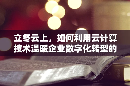 立冬云上，如何利用云计算技术温暖企业数字化转型的寒冬？