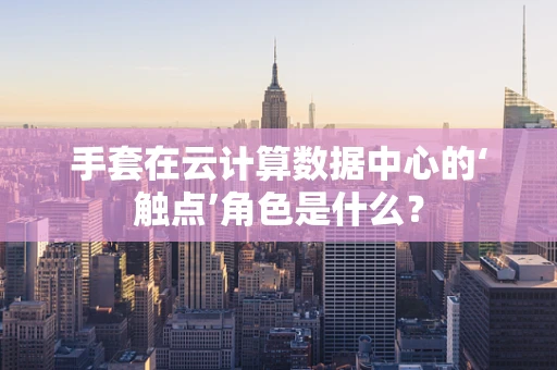 手套在云计算数据中心的‘触点’角色是什么？