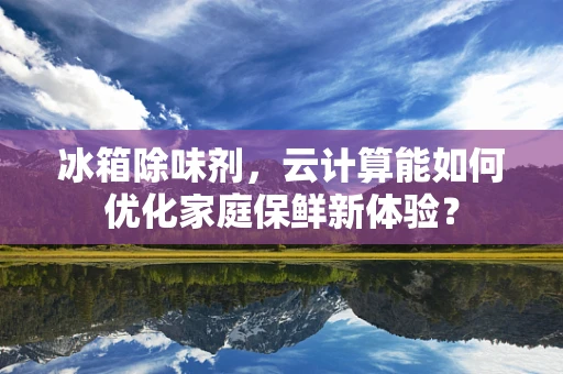 冰箱除味剂，云计算能如何优化家庭保鲜新体验？