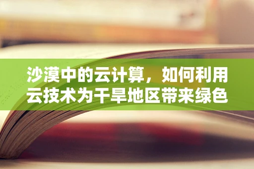 沙漠中的云计算，如何利用云技术为干旱地区带来绿色希望？