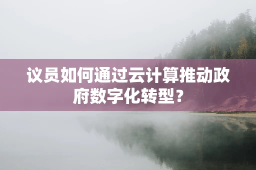 议员如何通过云计算推动政府数字化转型？