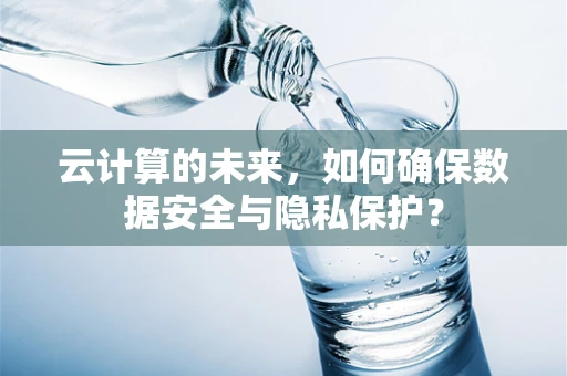 云计算的未来，如何确保数据安全与隐私保护？