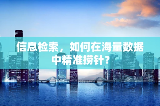 信息检索，如何在海量数据中精准捞针？