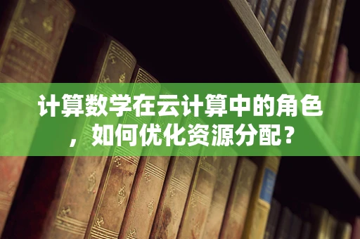 计算数学在云计算中的角色，如何优化资源分配？