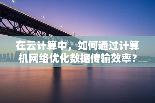 在云计算中，如何通过计算机网络优化数据传输效率？