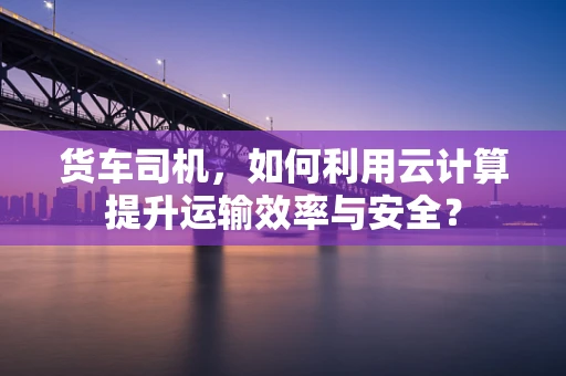 货车司机，如何利用云计算提升运输效率与安全？