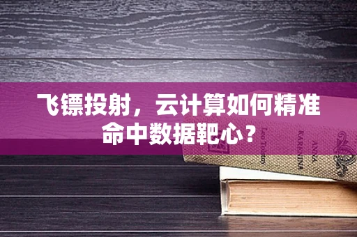 飞镖投射，云计算如何精准命中数据靶心？