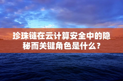 珍珠链在云计算安全中的隐秘而关键角色是什么？