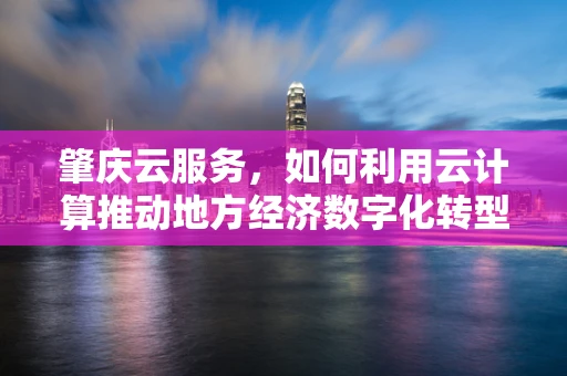 肇庆云服务，如何利用云计算推动地方经济数字化转型？