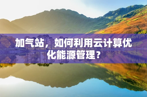 加气站，如何利用云计算优化能源管理？