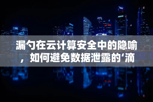 漏勺在云计算安全中的隐喻，如何避免数据泄露的‘滴漏’？