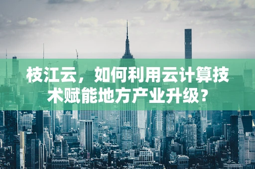 枝江云，如何利用云计算技术赋能地方产业升级？