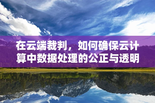 在云端裁判，如何确保云计算中数据处理的公正与透明？