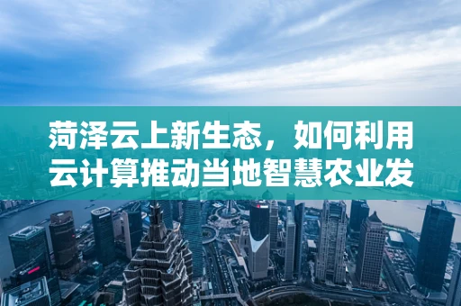 菏泽云上新生态，如何利用云计算推动当地智慧农业发展？