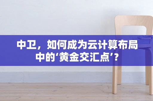 中卫，如何成为云计算布局中的‘黄金交汇点’？